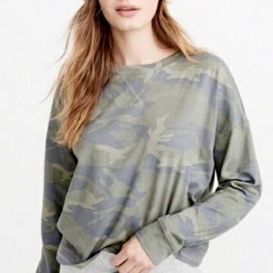 Abercrombie & Fitch Long-sleeve Camo Boxy Tee